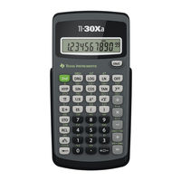 Texas Instruments TI-30Xa Mode D'emploi