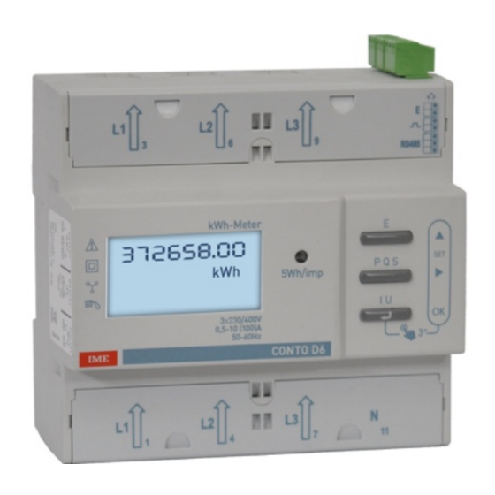 LEGRAND IME CONTO D6-Pd Mode D'emploi