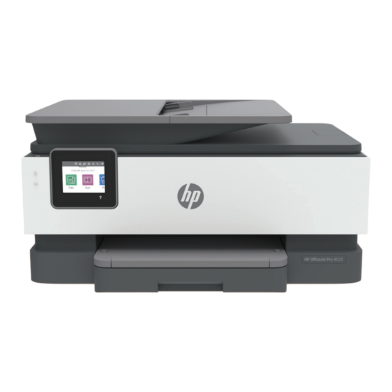 HP OfficeJet Pro 8020 Série Guide De L'utilisateur