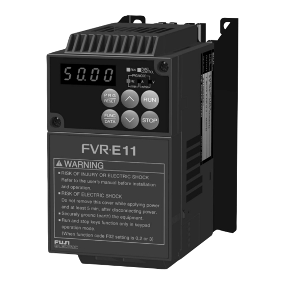 Fuji Electric FVR-E11S-EN Série Manuels