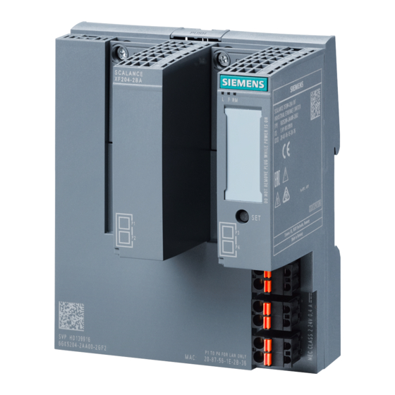 Siemens SCALANCE XB-200 Manuel De Configuration