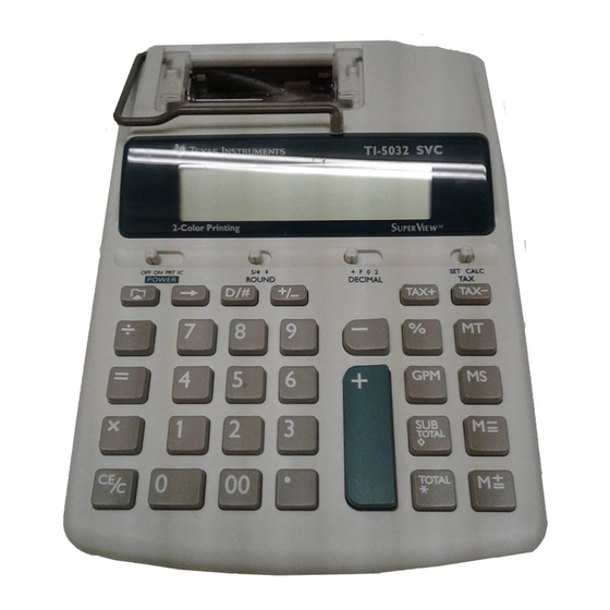 Texas Instruments TI-5032 SVC Manuel D'utilisation