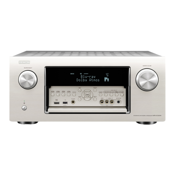 Denon AVR-X7200WA Manuel De L'utilisateur