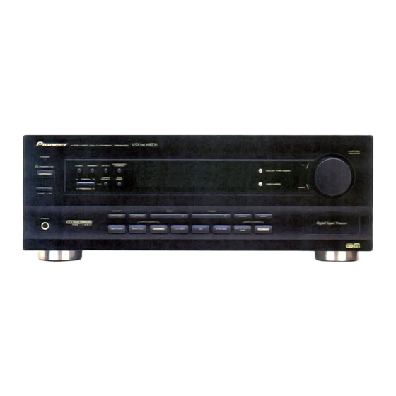 Pioneer VSX-409RDS Mode D'emploi