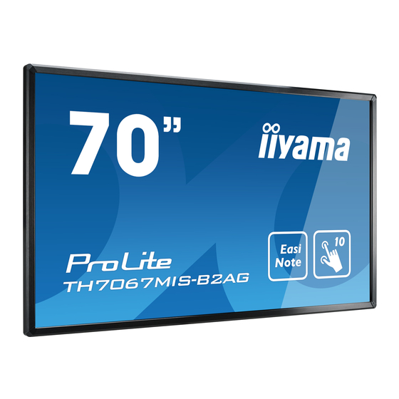 Iiyama ProLite TH7067MIS Mode D'emploi