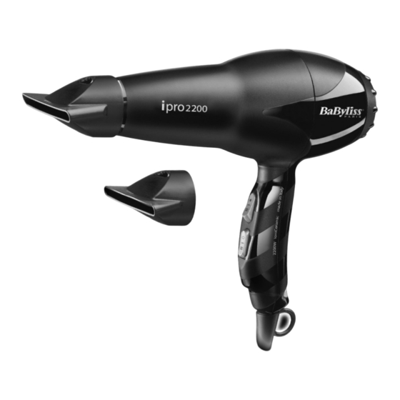 BaByliss PARIS ipro 2200 Mode D'emploi