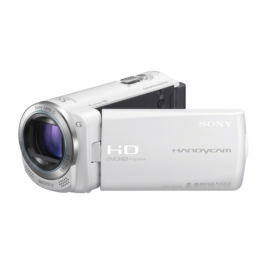 Sony Handycam HDR-CX250 Manuels