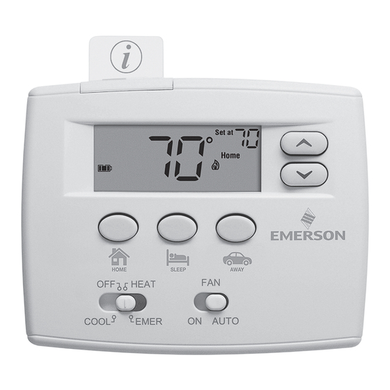 Emerson White-Rodgers 1F89EZ-0251 Instructions D'installation Et Guide D'utilisation