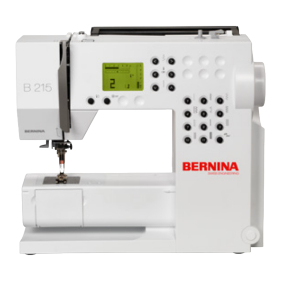 Bernina 215 Mode D'emploi