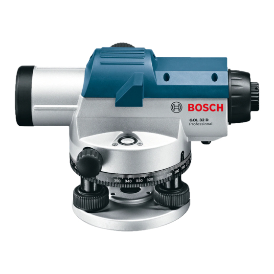Bosch GOL 20 D Professional Notice Originale