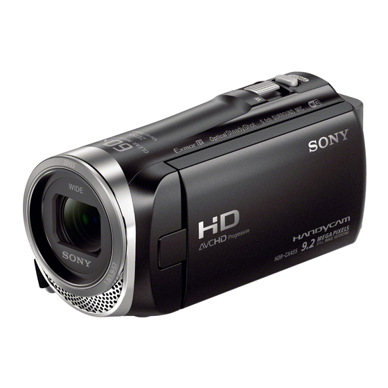 Sony Handycam HDR-CX450 Mode D'emploi