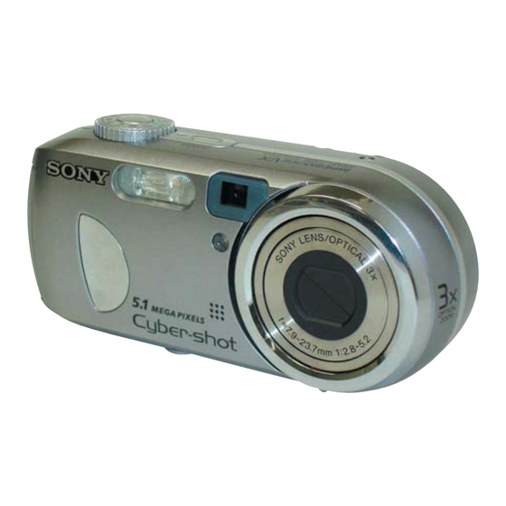 Sony Cyber-shot DSC-P93 Mode D'emploi