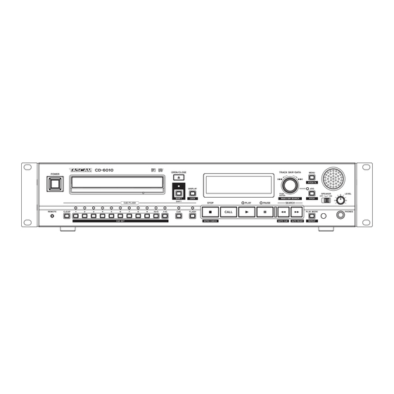 Tascam CD-6010 Mode D'emploi