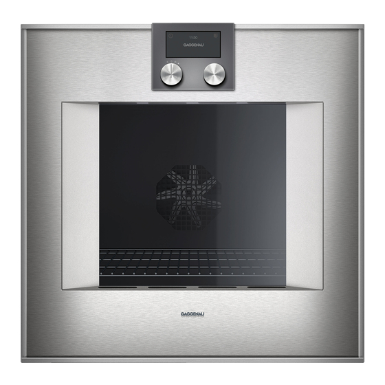 Gaggenau BO 450 Notice D'utilisation