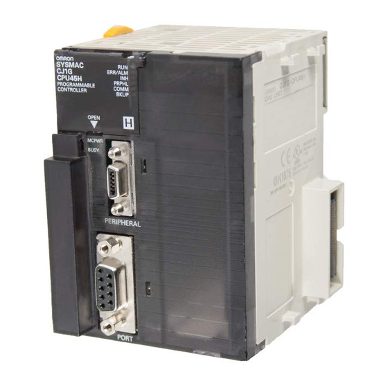 Omron SYSMAC CJ Série Manuel D'utilisation