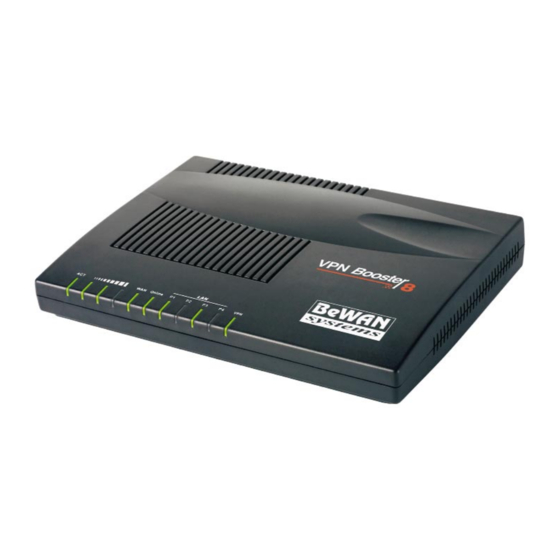BeWAN VPN Booster 8 Guide De L'utilisateur