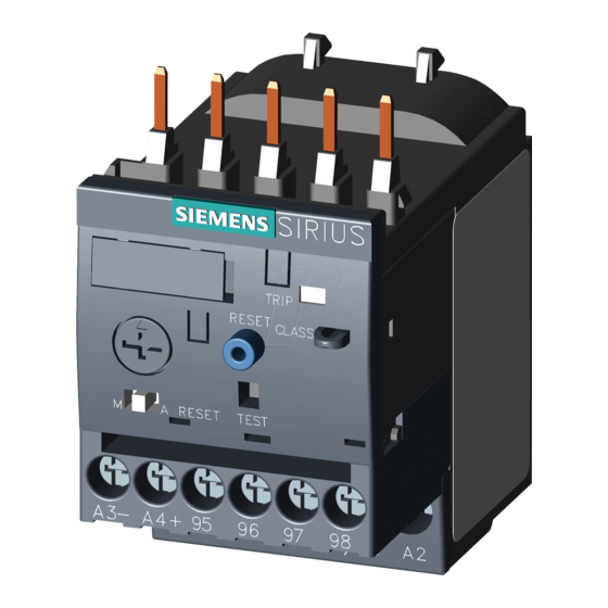 Siemens SIRIUS 3RB30 Manuels