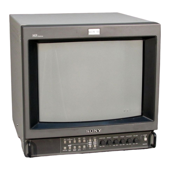 Sony HR Trinitron PVM-14M4U Mode D'emploi