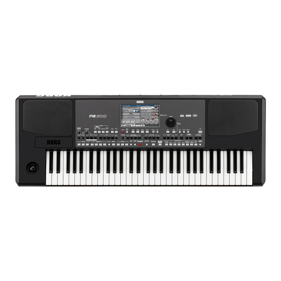 Korg PA 600 Manuel D'utilisation