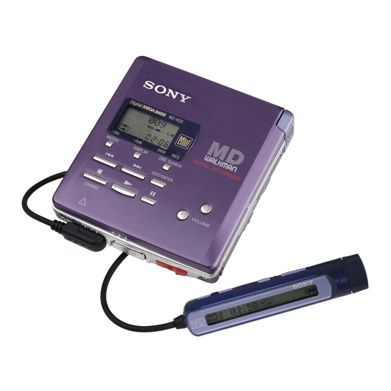 Sony MZ-R55 Manuels