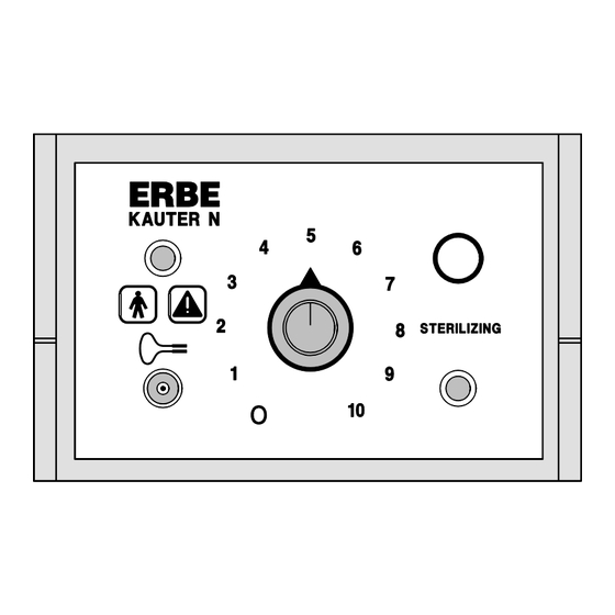 Erbe KAUTER N Mode D'emploi