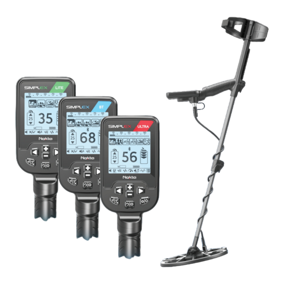 Nokta SIMPLEX LITE Manuel De L'utilisateur