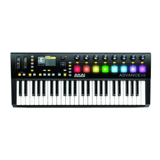 Akai Professional Advance 49 Guide D'utilisation Rapide