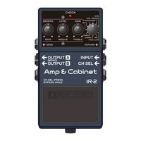 Boss Amp & Cabinet IR-2 Mode D'emploi