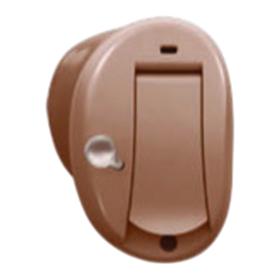 oticon Get CIC Mode D'emploi