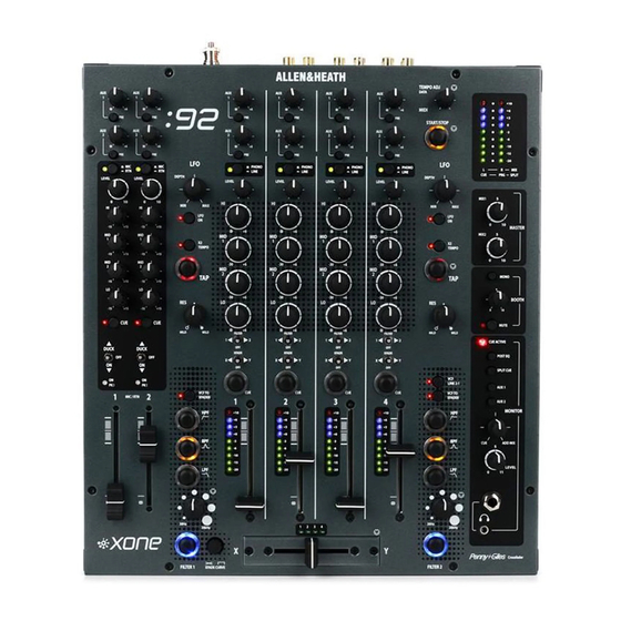 ALLEN & HEATH Xone 92 Manuels