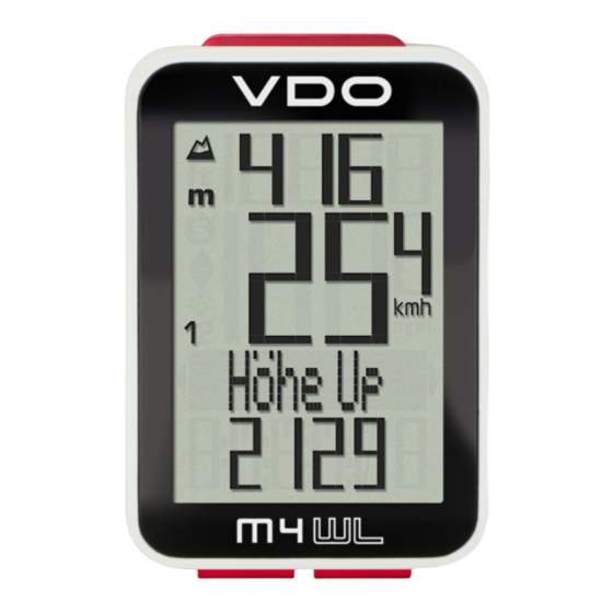 VDO Cyclecomputing M4 WL Mode D'emploi