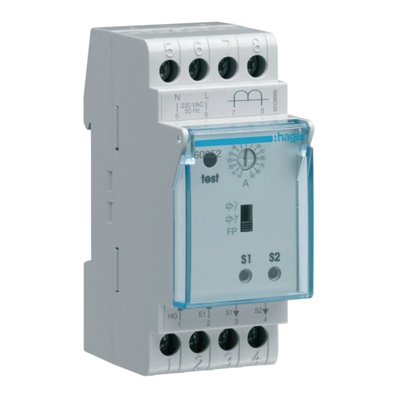 hager 60052 Guide Rapide