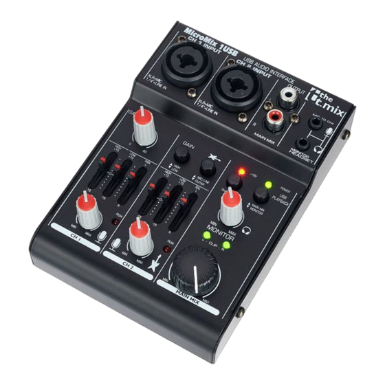 thomann The t.mix MicroMix 1 USB Notice D'utilisation