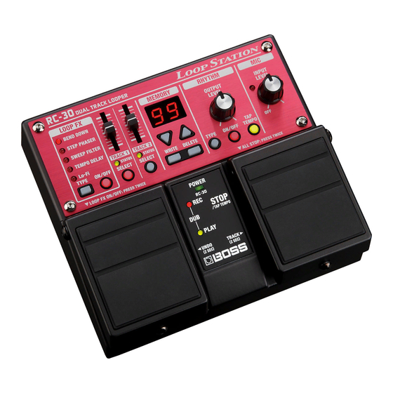 Boss Loop Station RC-30 Manuels