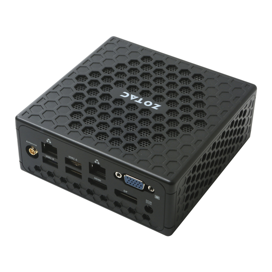 Zotac ZBOX C NANO Série Guide D'installation Rapide