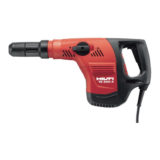 Hilti TE 500-X Mode D'emploi