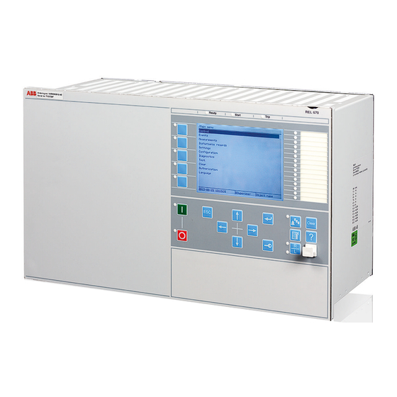 ABB Relion 670 Serie Manuel De Mise En Service