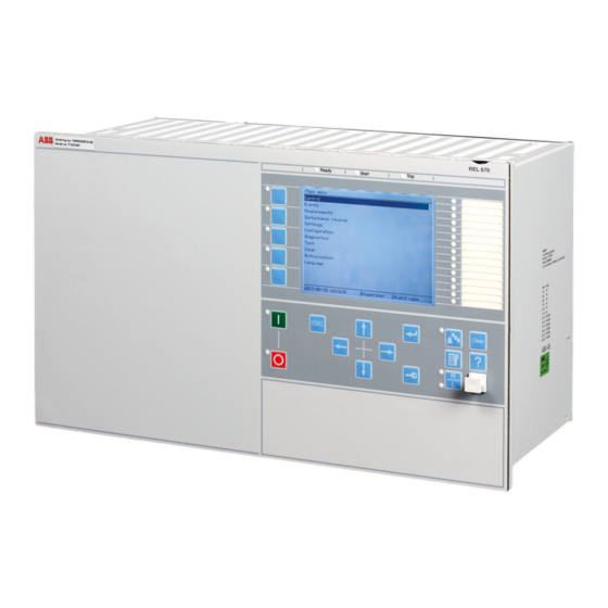 ABB Relion 670 Serie Manuel D'application