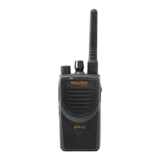 Motorola Solutions Mag One BPR 40d Guide De L'utilisateur