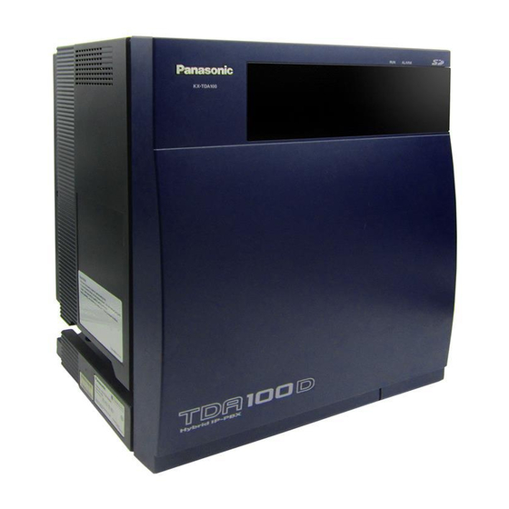 Panasonic KX-TDA100D Manuel Utilisateur