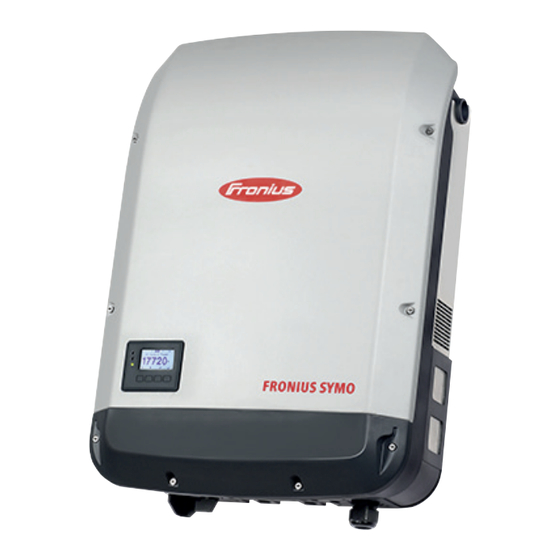 Fronius Symo 10.0-3-M Mode D'emploi