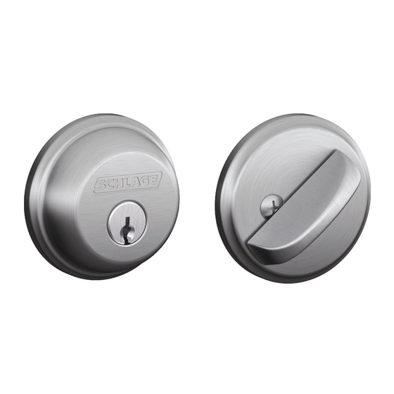 Schlage B60 Mode D'emploi