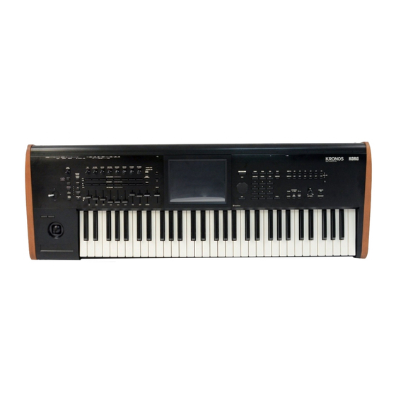 Korg KRONOS Guide De Prise En Main
