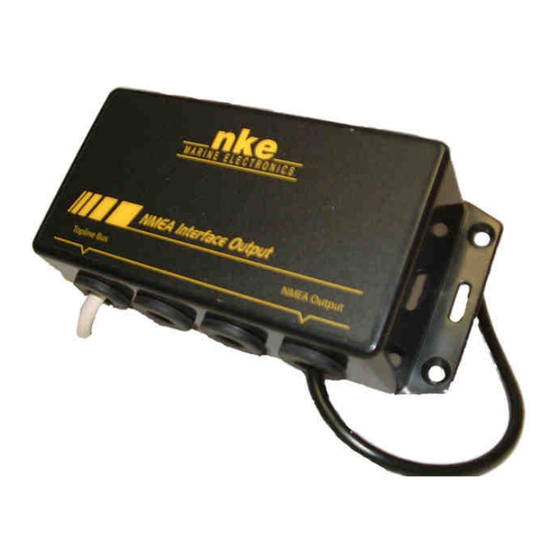 NKE NMEA 183 Notice D'utilisation