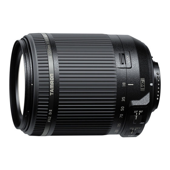 Tamron 18-200mm F/3.5-6.3 Di II VC Mode D'emploi