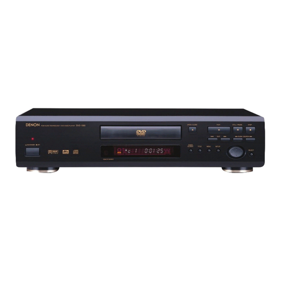 Denon DVD-1000 Mode D'emploi