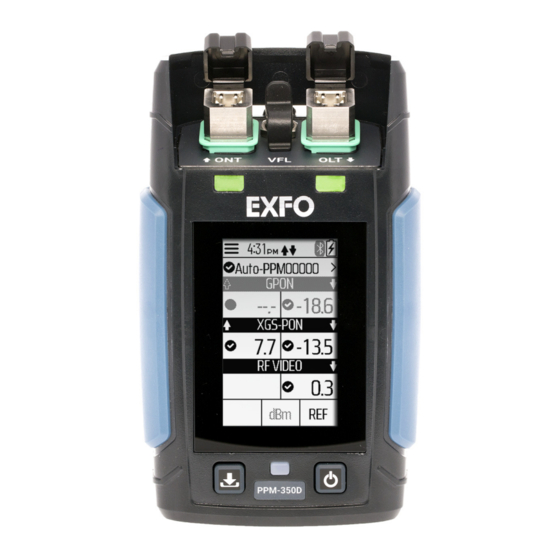 EXFO PPM-350D Guide De L'utilisateur