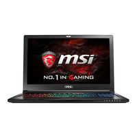 MSI GS63VR 6RF-019FR Manuel D'utilisation