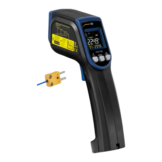 PCE Instruments PCE-780 Manuel D'utilisation