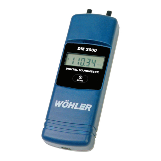 Wohler DM 2000 Notice D'utilisation